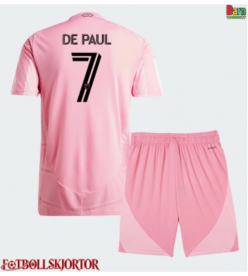 Inter Miami Rodrigo De Paul #7 Hemmakläder Barn 2026-27 Kortärmad (+ Korta byxor)